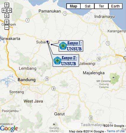 Location and Map UNSUB Subang Nomor